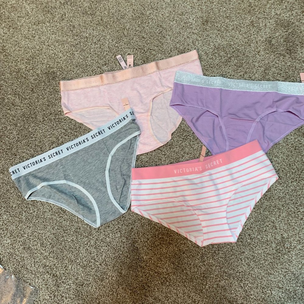 4 PAIR VICTORIA SECRET HIPSTER PANTIES SIZE L   #1